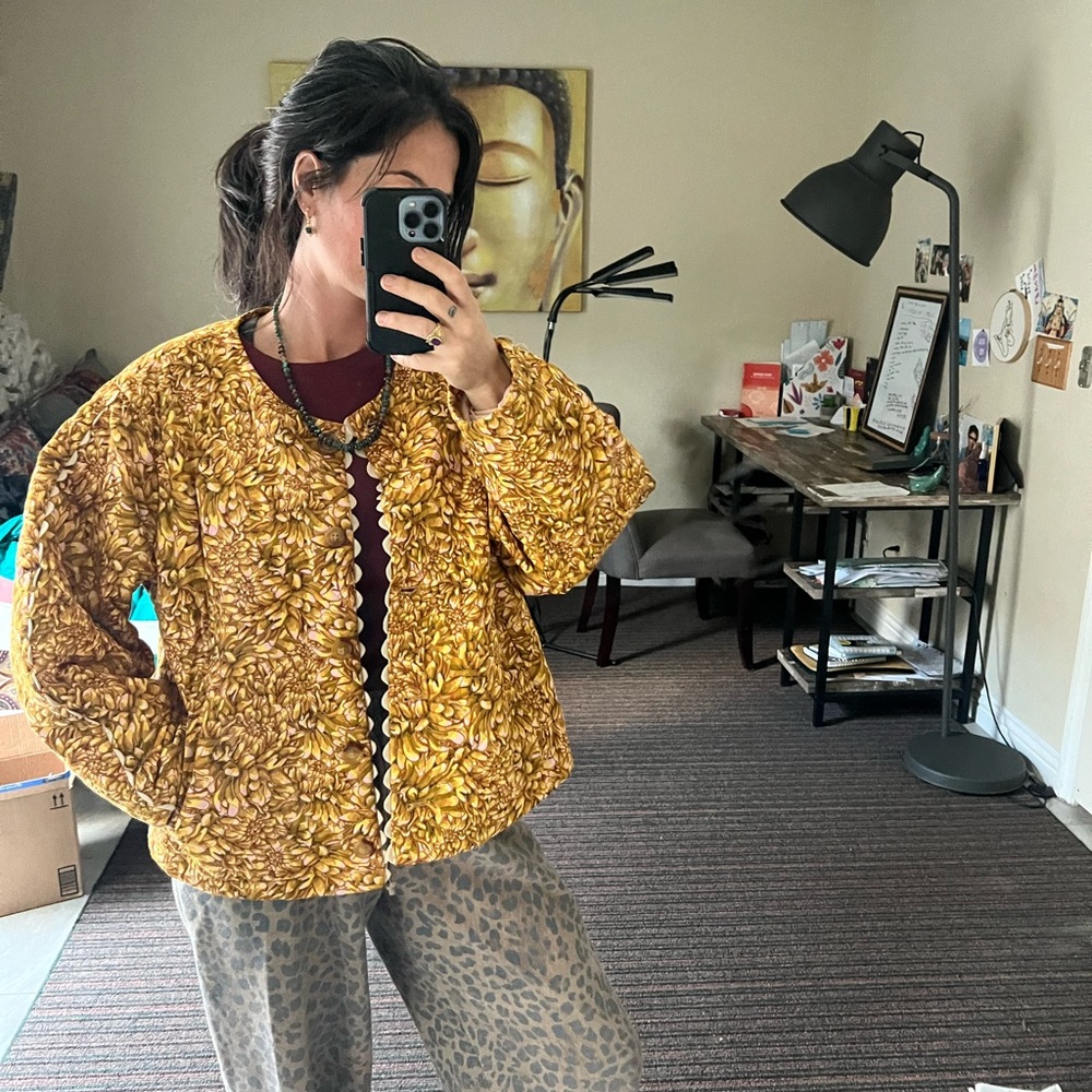 Kika Vargas Golden Floral Jacket